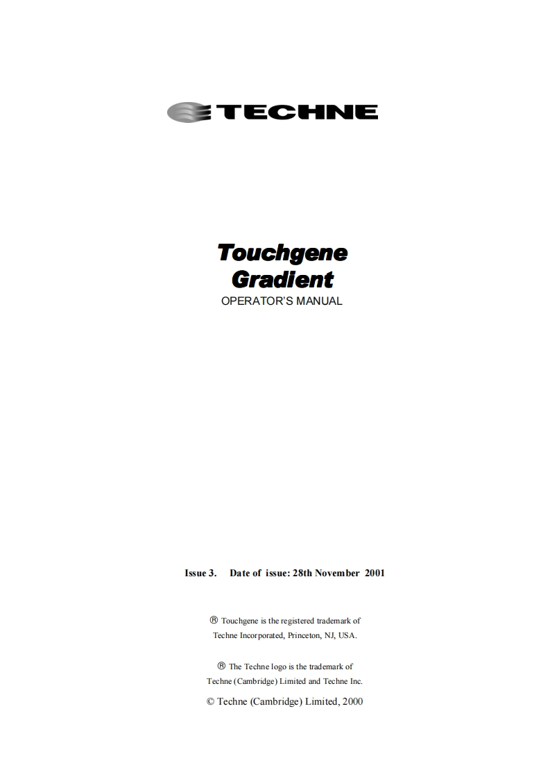 techne-touchgene-gradient-thermal-cycler_操作说明书手册
