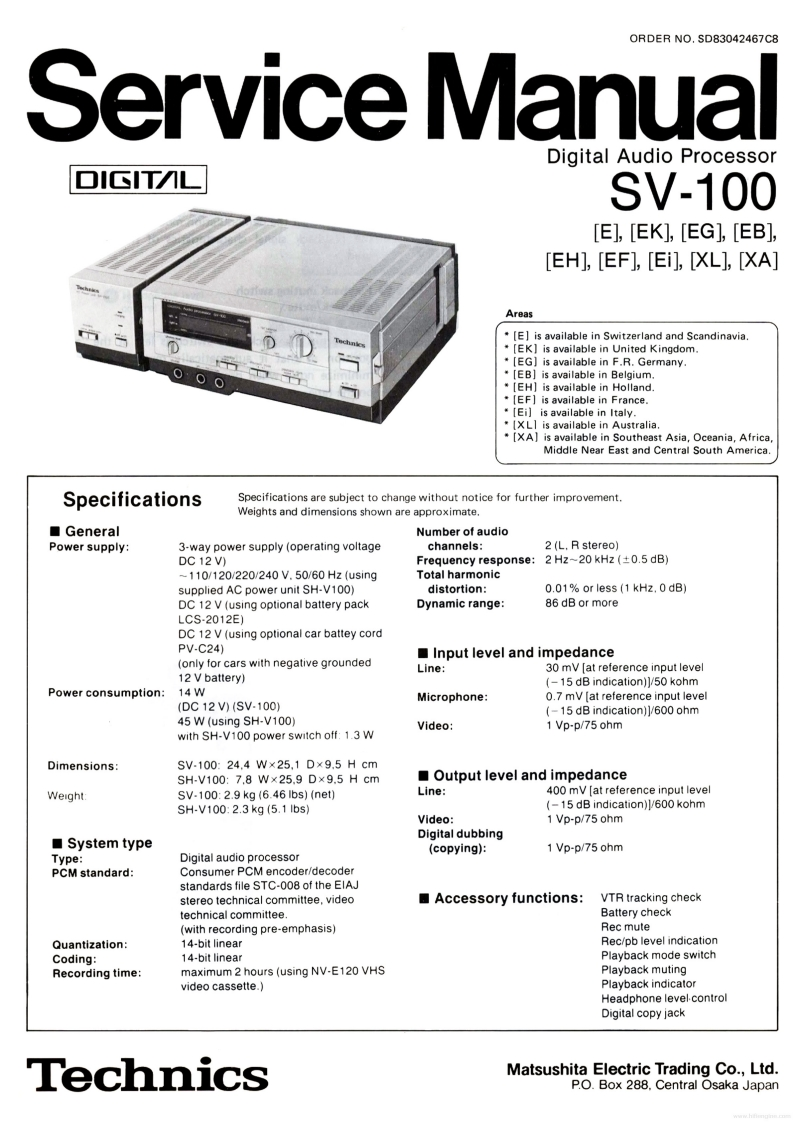 technics_sv-100_service_en-service-manual维修手册