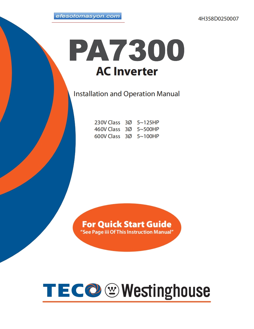 teco-inverter-7300pa-简明操作说明书手册-en