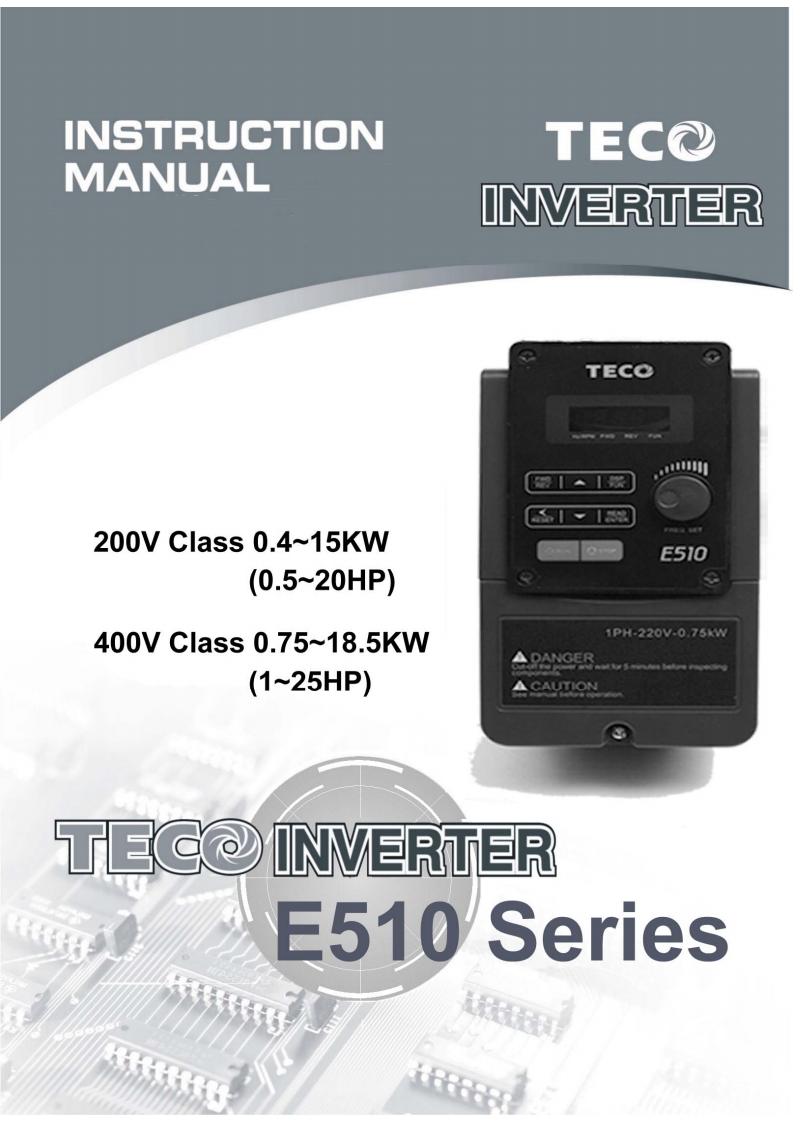 teco-inverter-e510-操作说明书手册-en