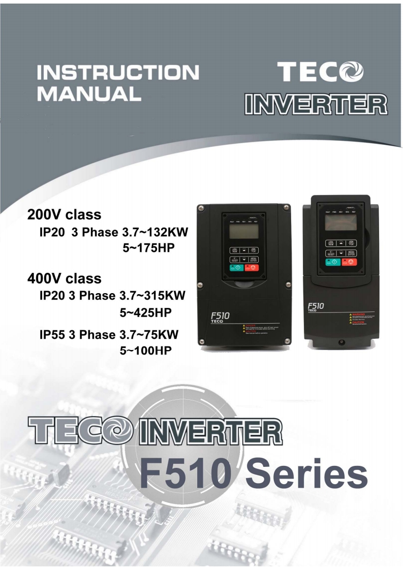 teco-inverter-f510-操作说明书手册-en