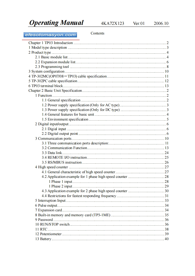 teco-plc-tp03-operation-操作说明书手册-en