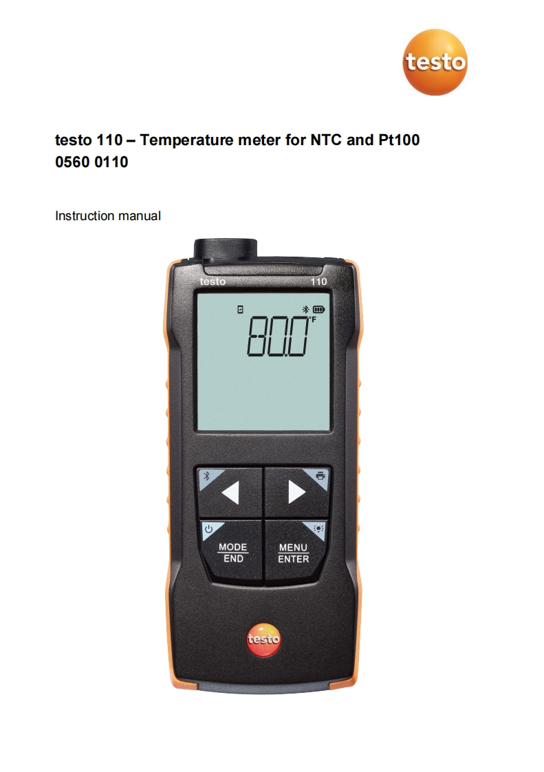 testo-110-用户操作说明书手册-US