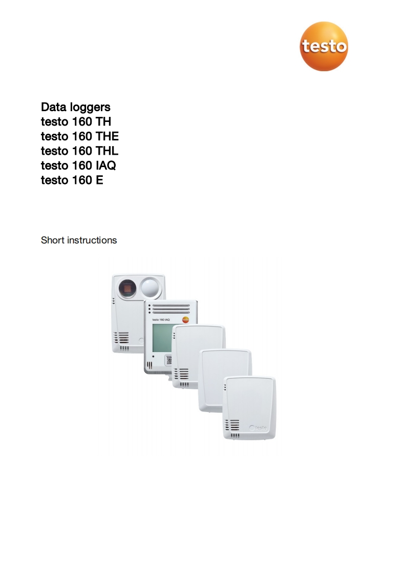 testo-160-Data-loggers-Short-使用说明书手册uctions