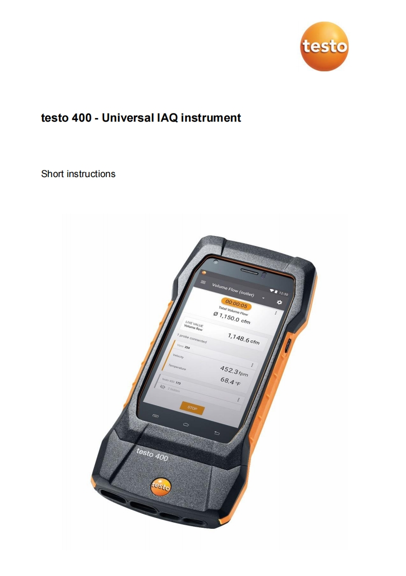 testo-400-instruction-调试手册说明书指南-US