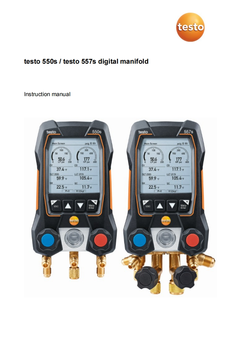 testo-550s-557s-Digital-Manifold-使用说明书手册uction-手册说明书指南-US