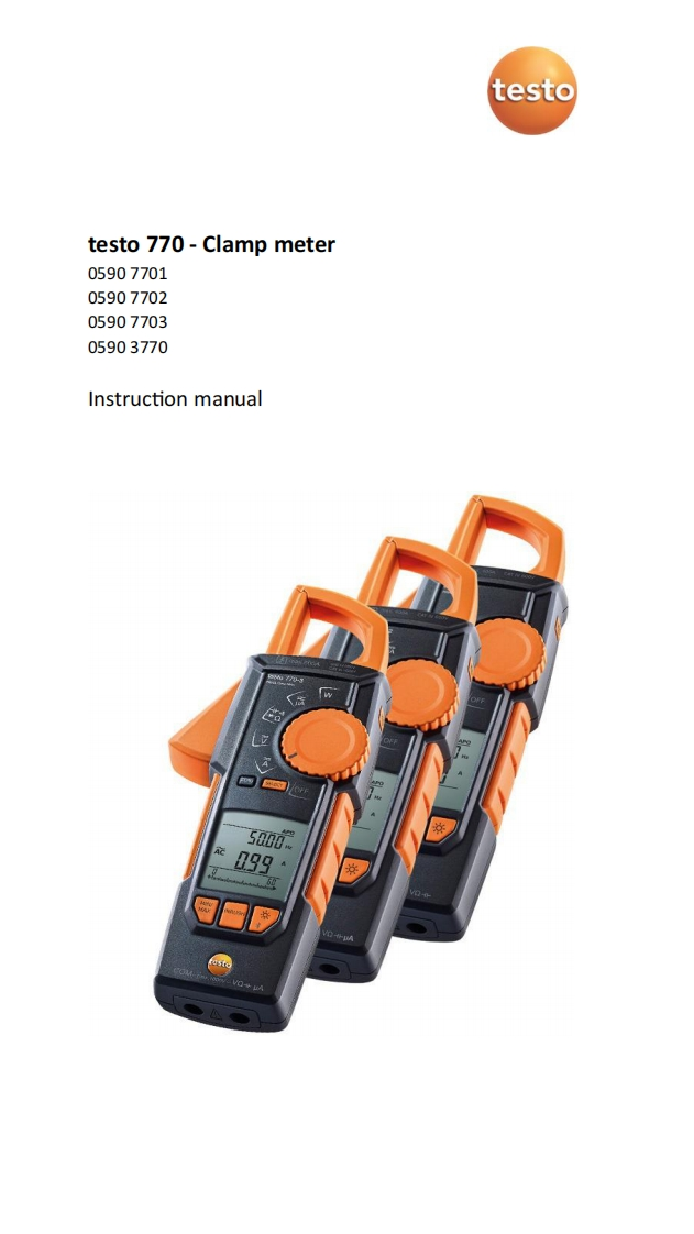 testo-770-instruction-调试手册说明书指南-US