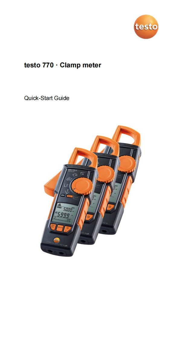 testo-770-简明操作说明书手册