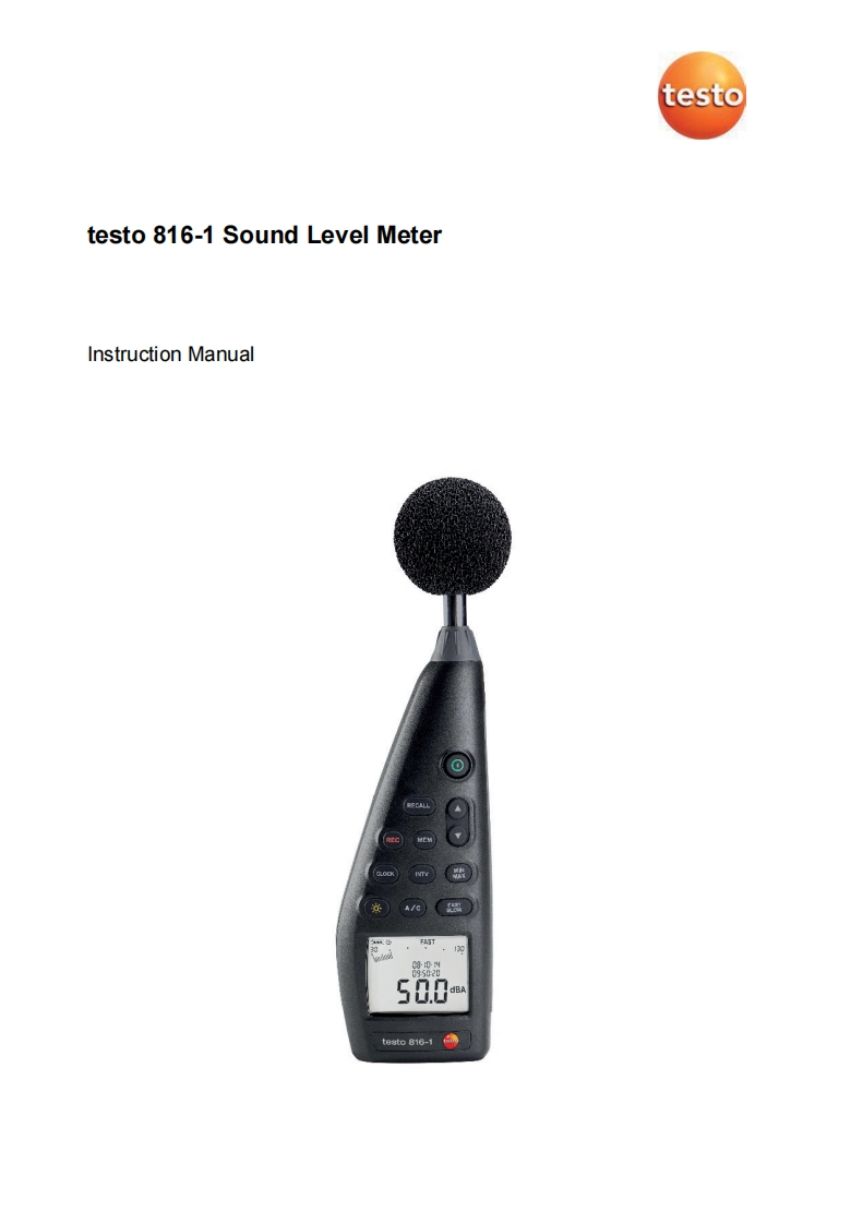 testo-816-1-使用说明书手册uction-手册说明书指南