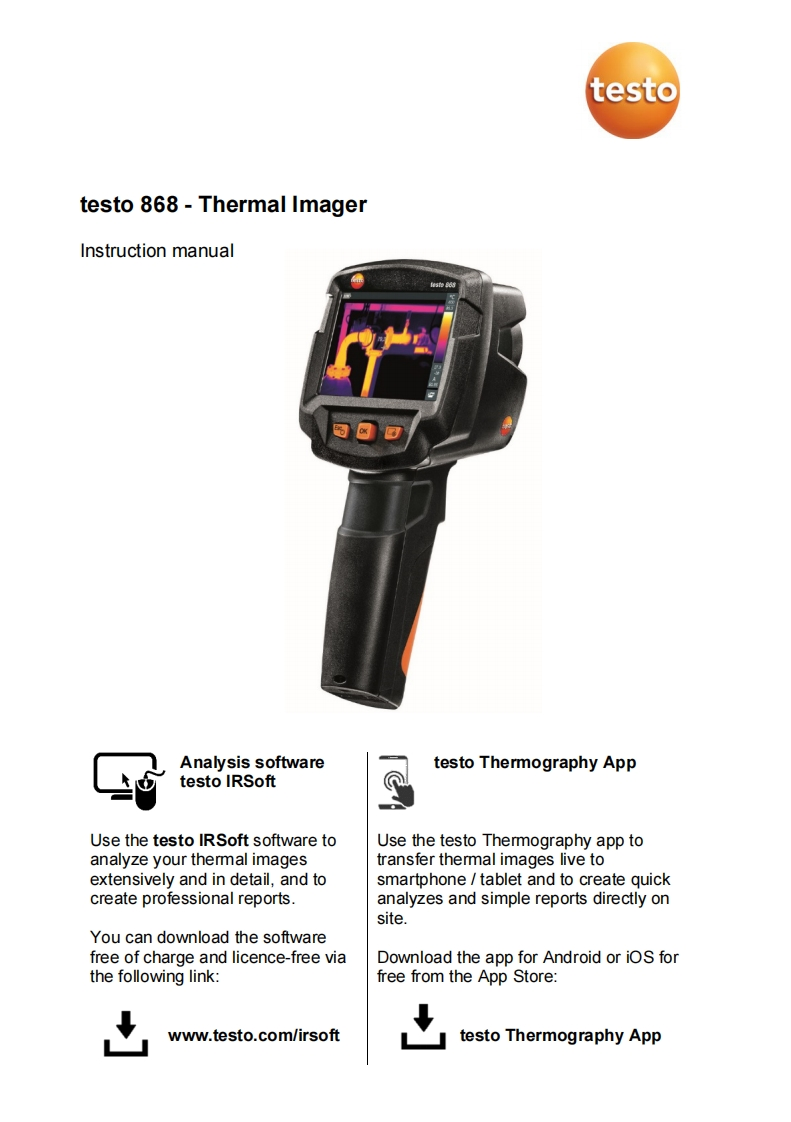 testo-868-用户操作说明书手册