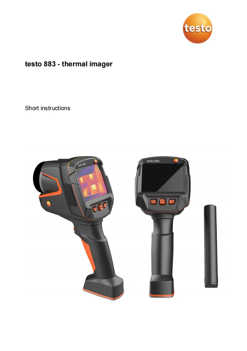 testo-883-Thermal-Imager-Short-使用说明书手册uctions