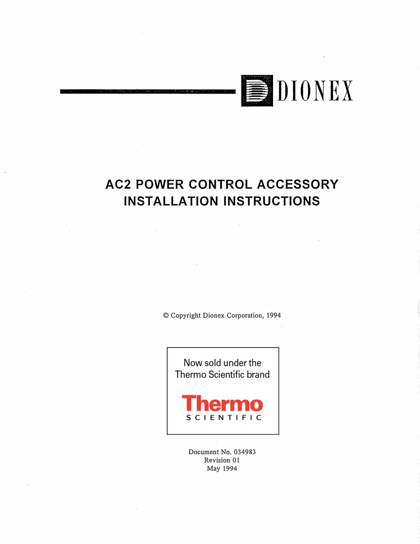 thermo-dionex-ac2-power-controller-unit_installation-操作说明书手册