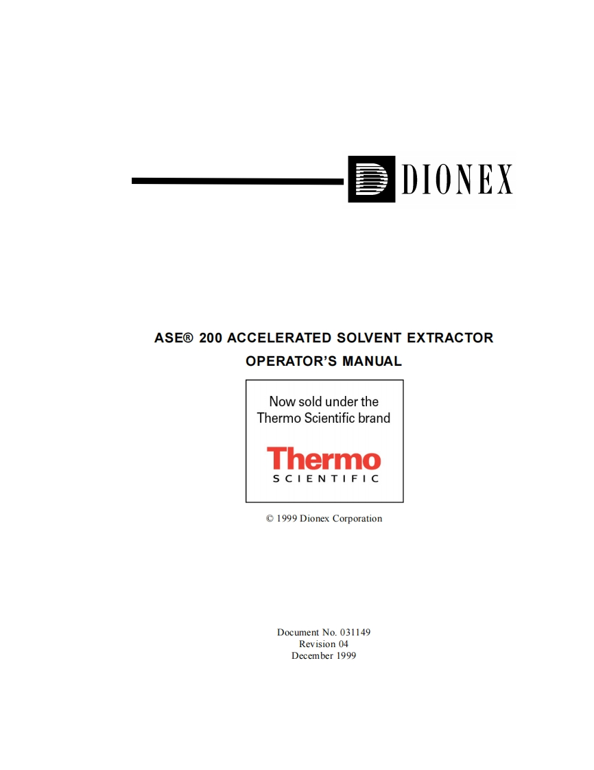 thermo-dionex-ase-200-accelerated-solvent-extractor_操作说明书手册