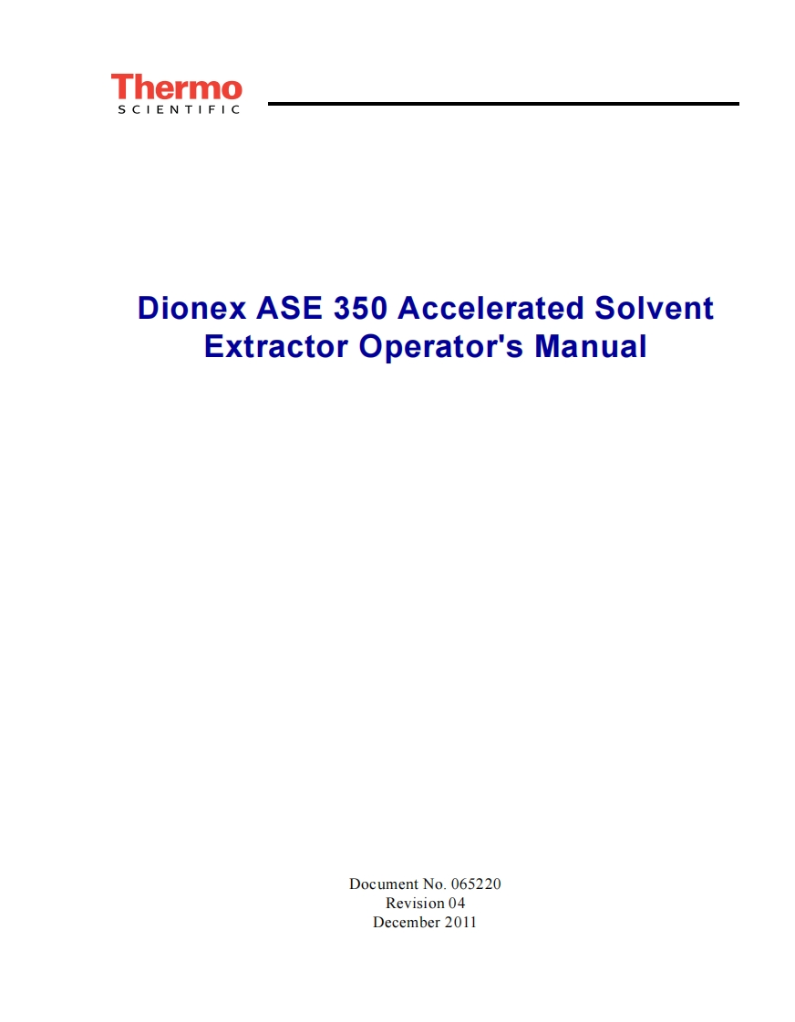 thermo-dionex-ase-350-accelerated-solvent-extractor_操作说明书手册