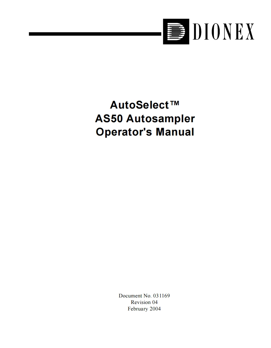 thermo-dionex-autoselect-as50-autosampler_操作说明书手册