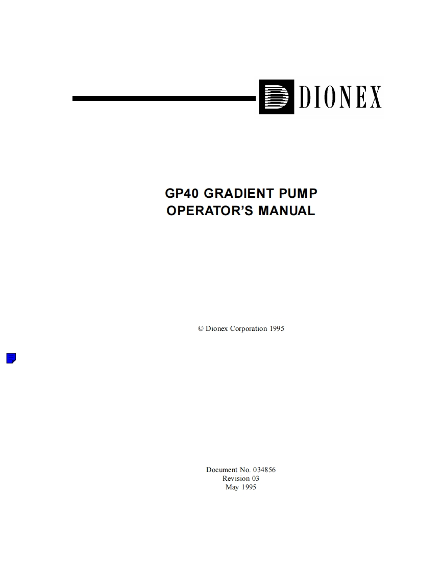 thermo-dionex-gp40-gradient-pump_操作说明书手册