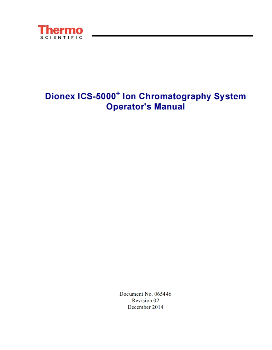 thermo-dionex-ics-5000plus-ion-chromatography-system_操作说明书手册