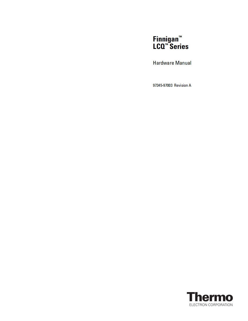 thermo-finnigan-lcq-series_硬件安装调试说明书手册