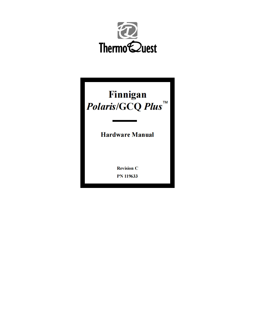 thermo-finnigan-polarisq_硬件安装调试说明书手册