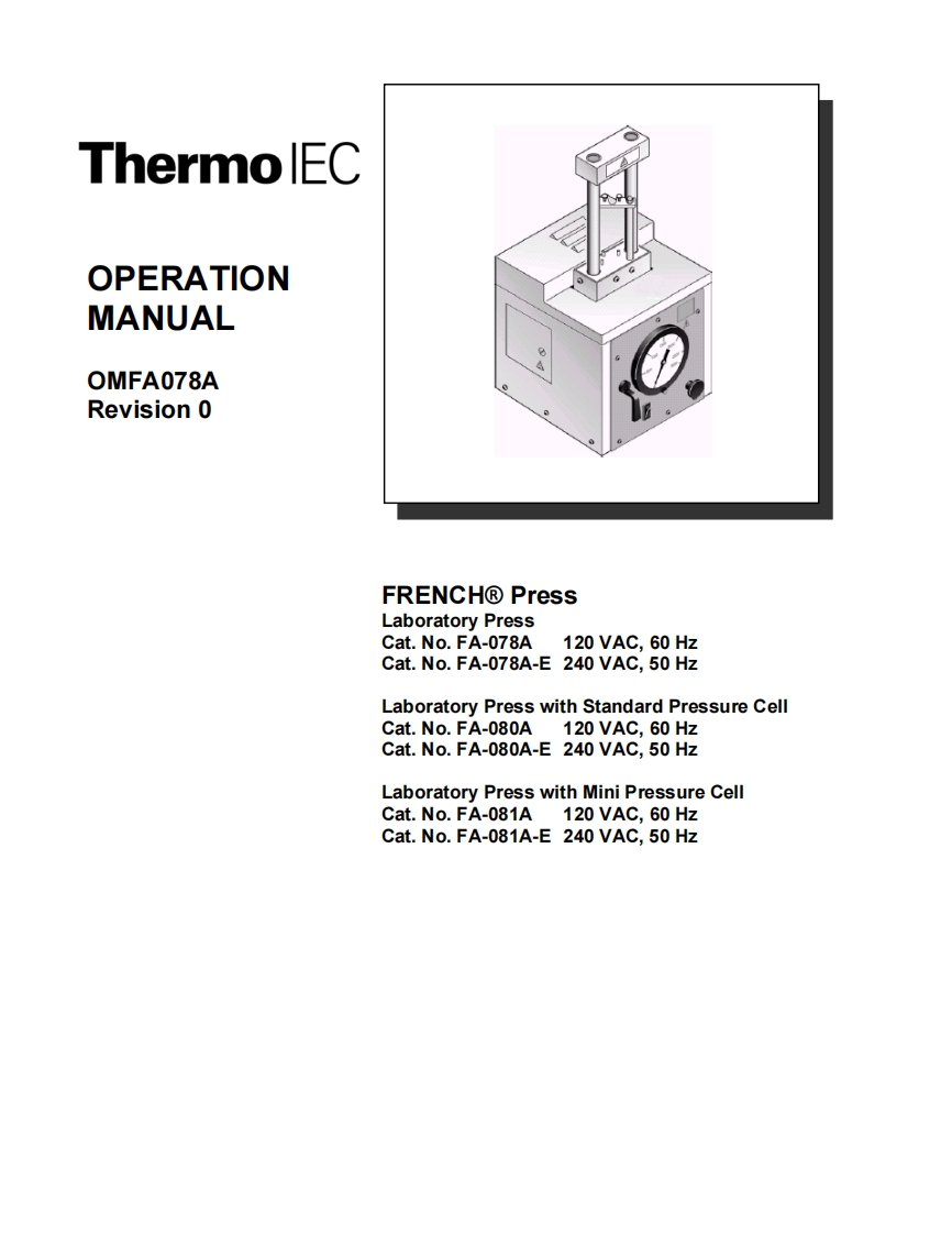 thermo-iec-french-press_操作说明书手册