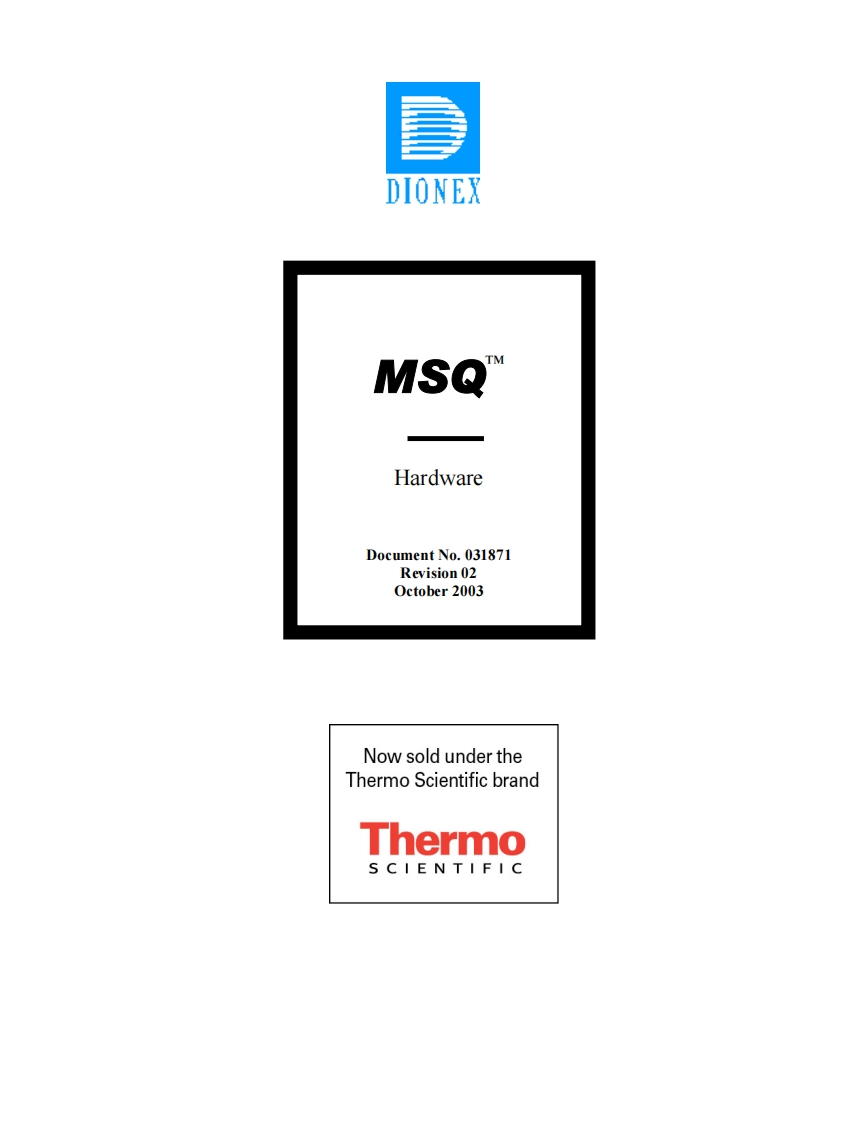 thermo-msq-ms-detector_硬件安装调试说明书手册