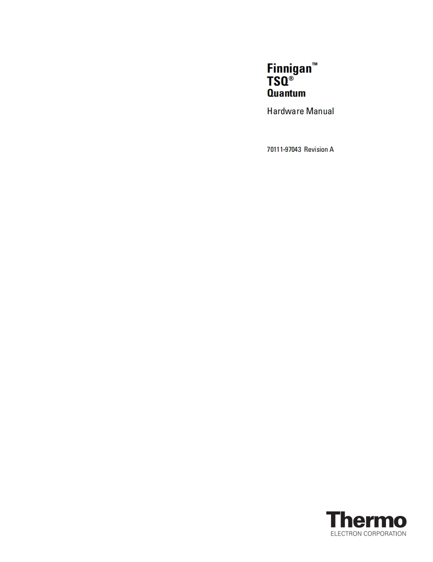 thermo-tsq-quantum_硬件安装调试说明书手册-2003
