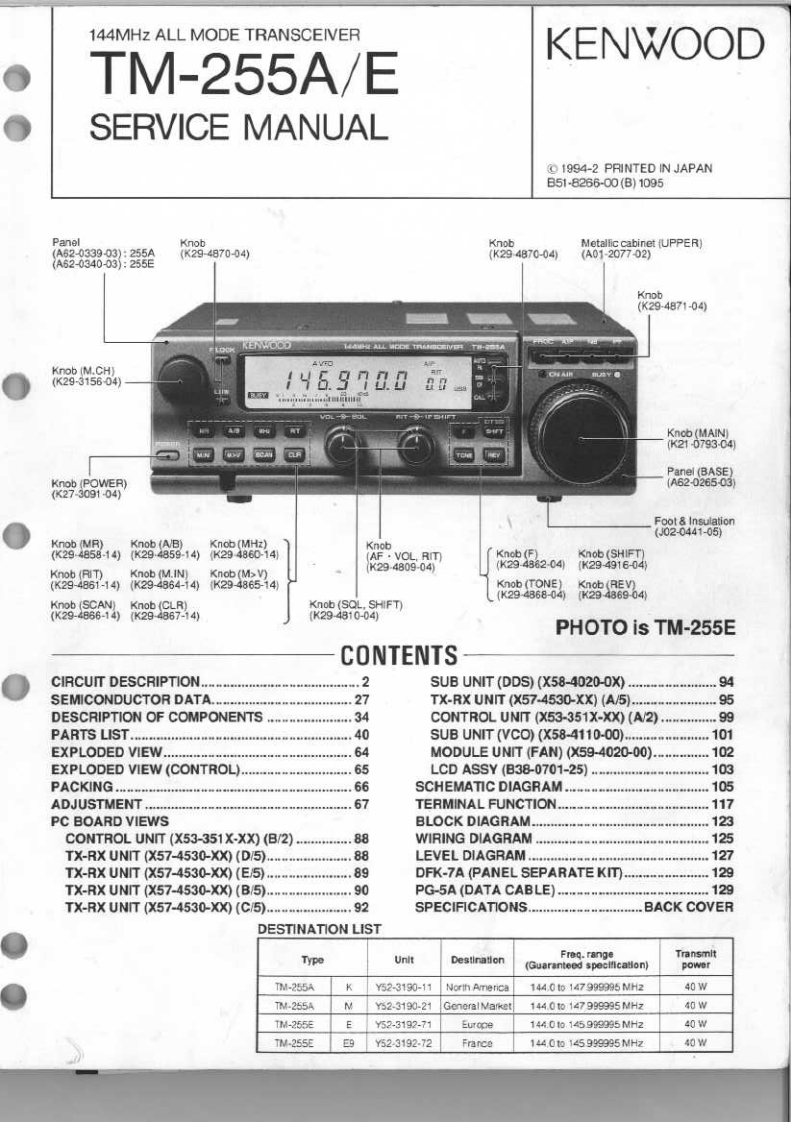 tm255ae_维修手册电器原理图