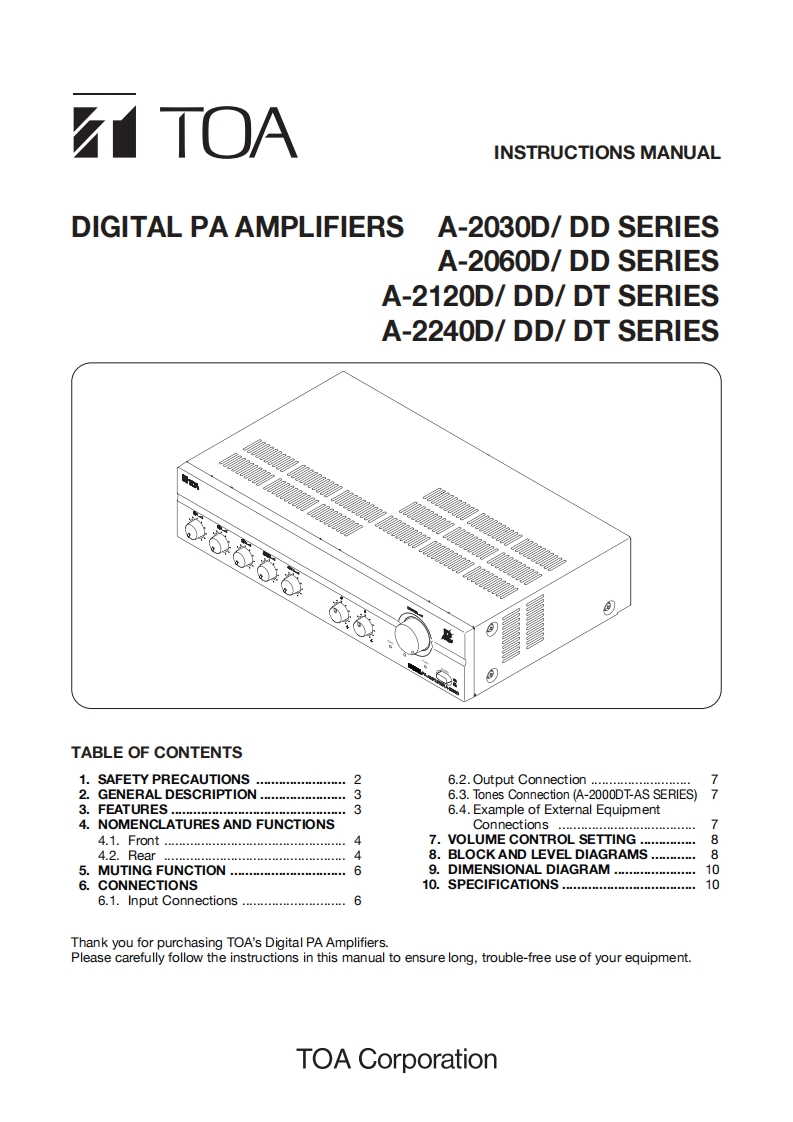 toaA2030D-A2060D-A2120D-A2120DT-A2240D-A2240DT操作说明书手册