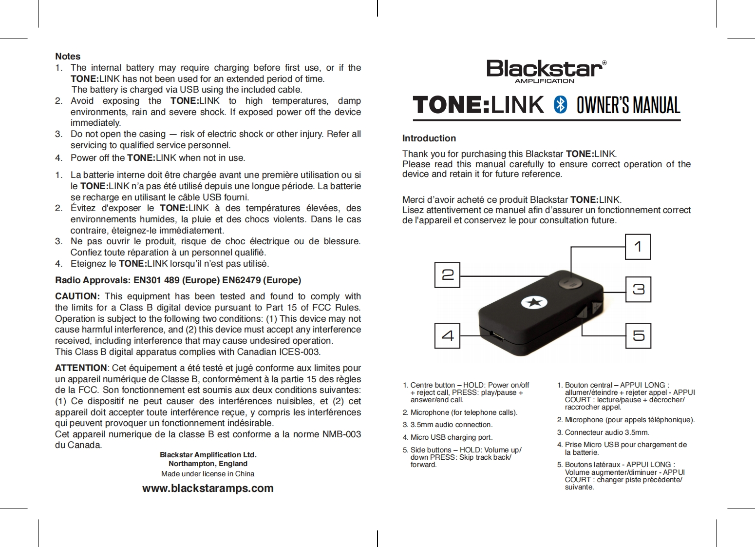 tonelink-使用说明书手册