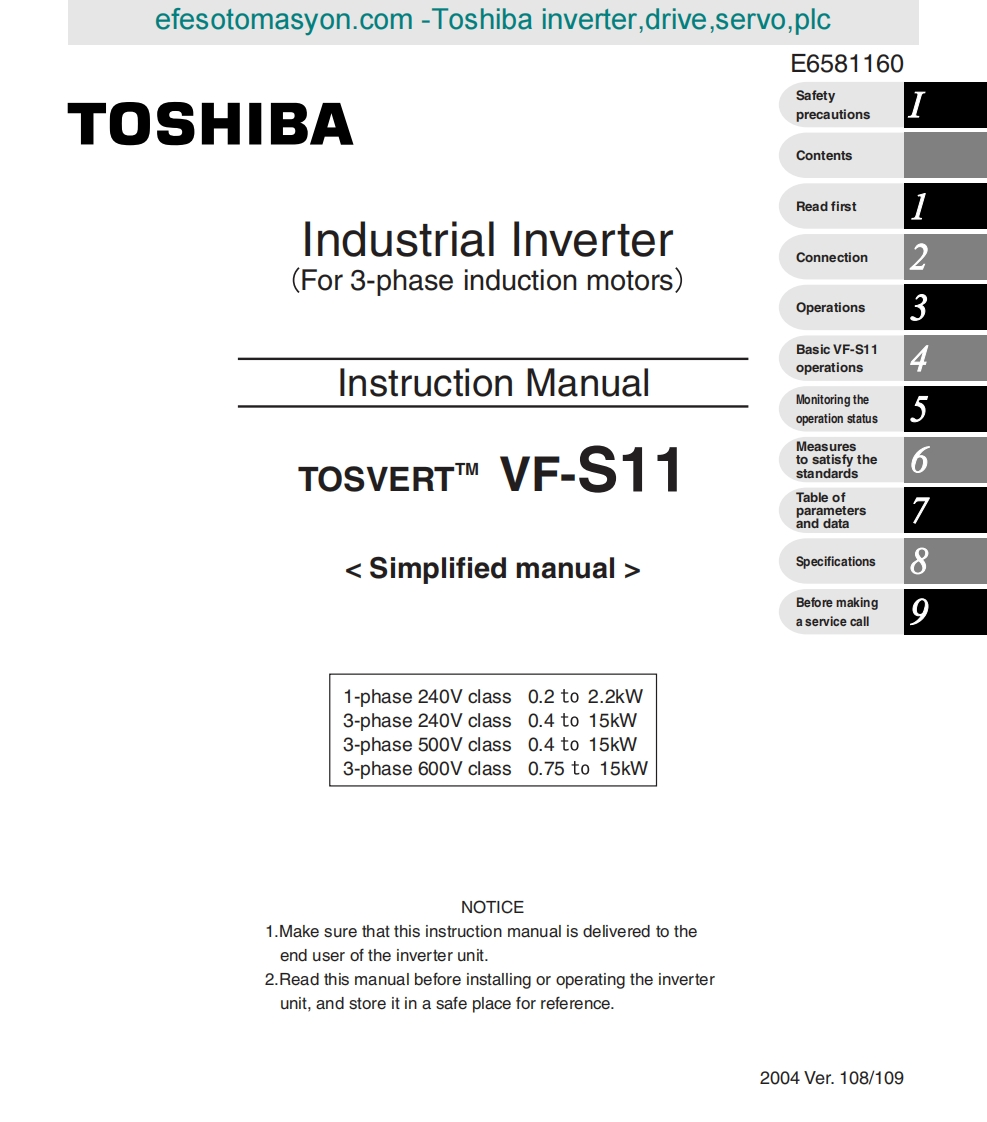 toshiba-vf-s11-simplified-操作说明书手册