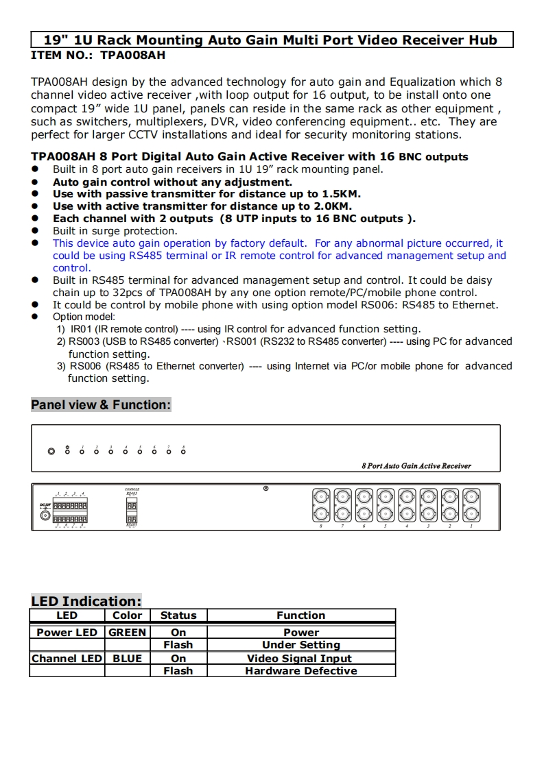 tpa008ah-操作说明书手册