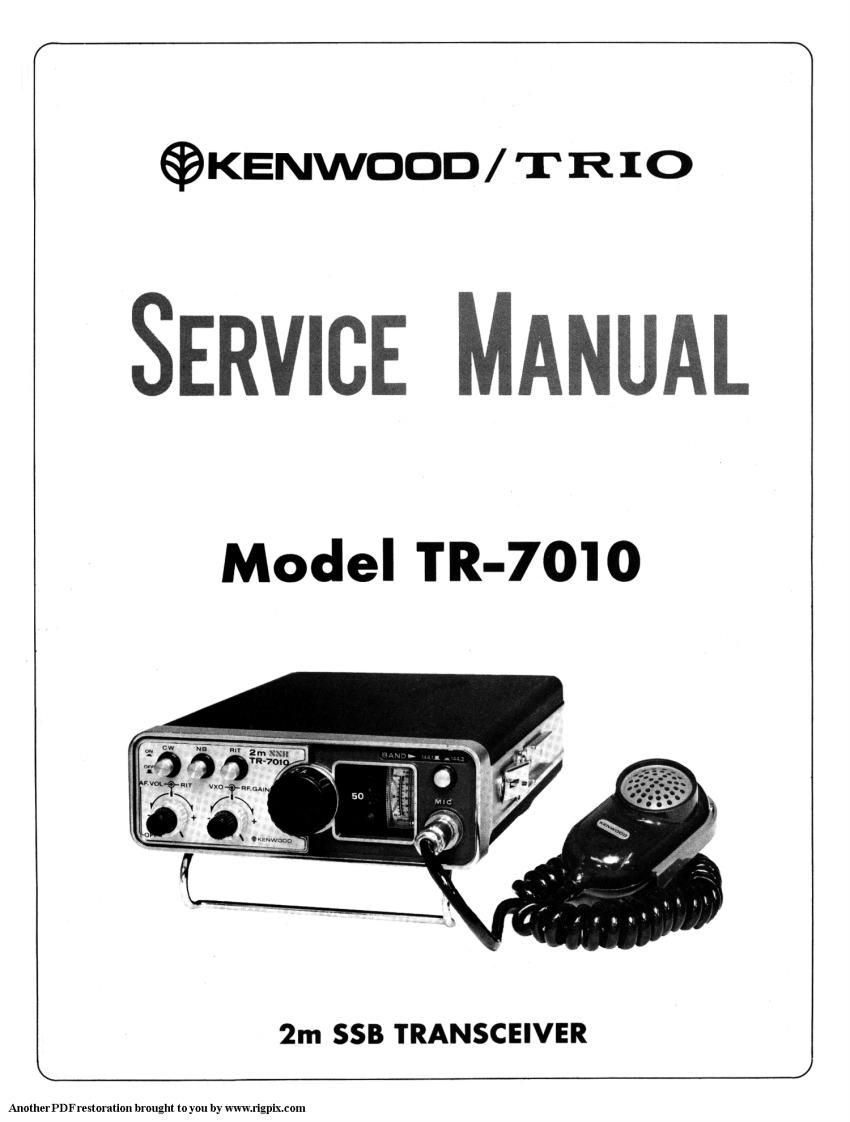 tr7010_维修手册电器原理图