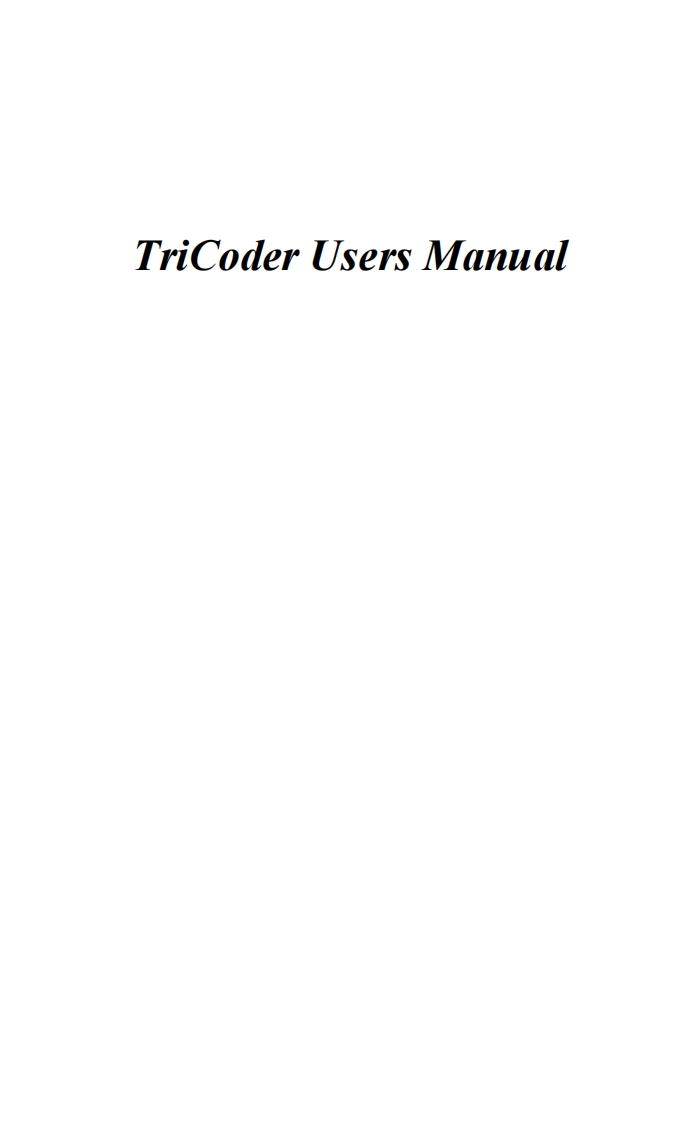 tricoder_lt63_user_manual操作说明书手册