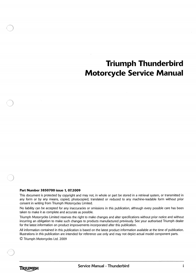 triumph-thunderbird-service-manual维修维护手册