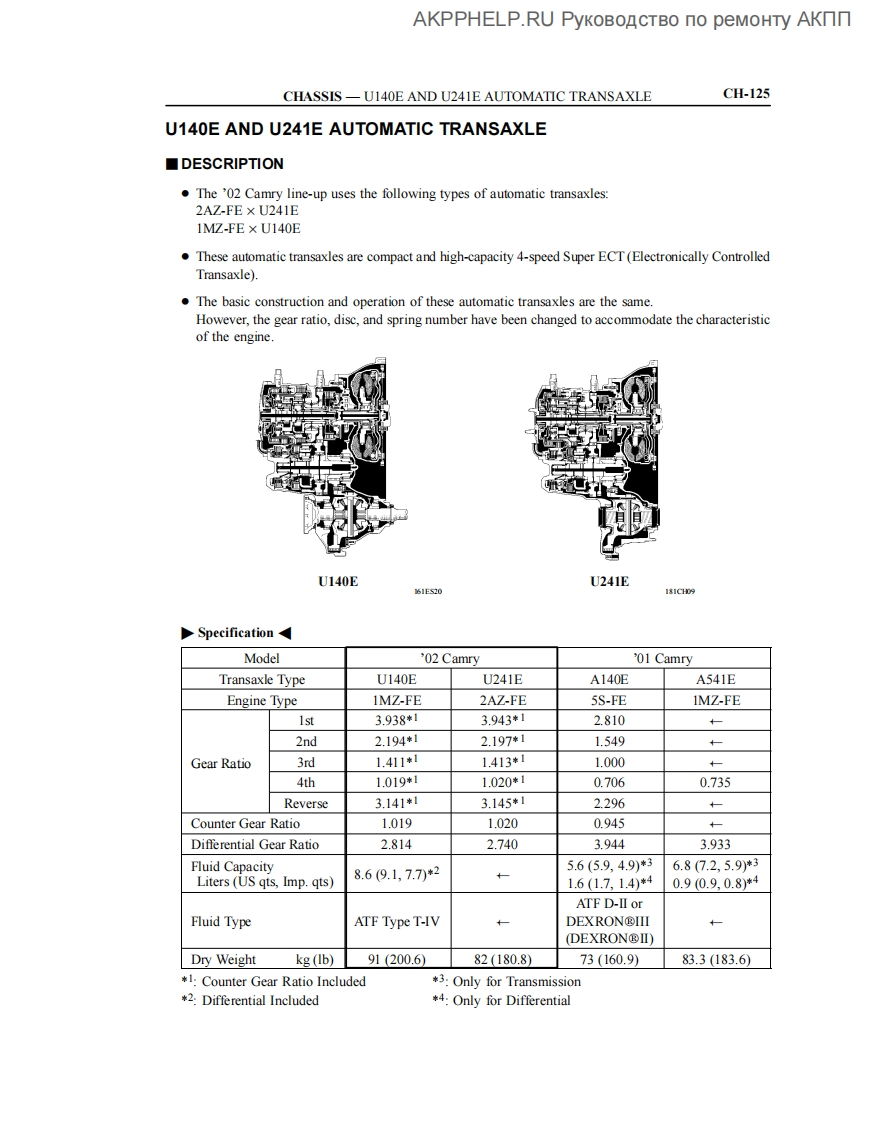 u140变速箱维修手册