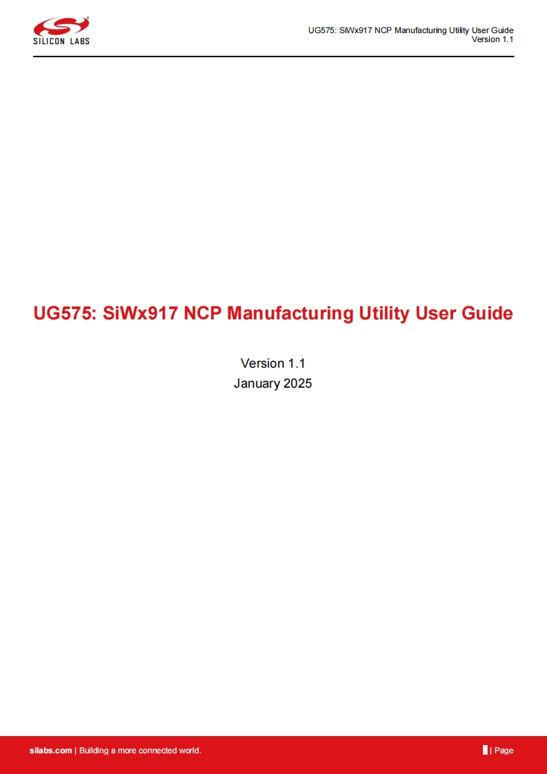 ug575-siwx917-ncp-manufacturing-utility-用户操作编程说明书手册