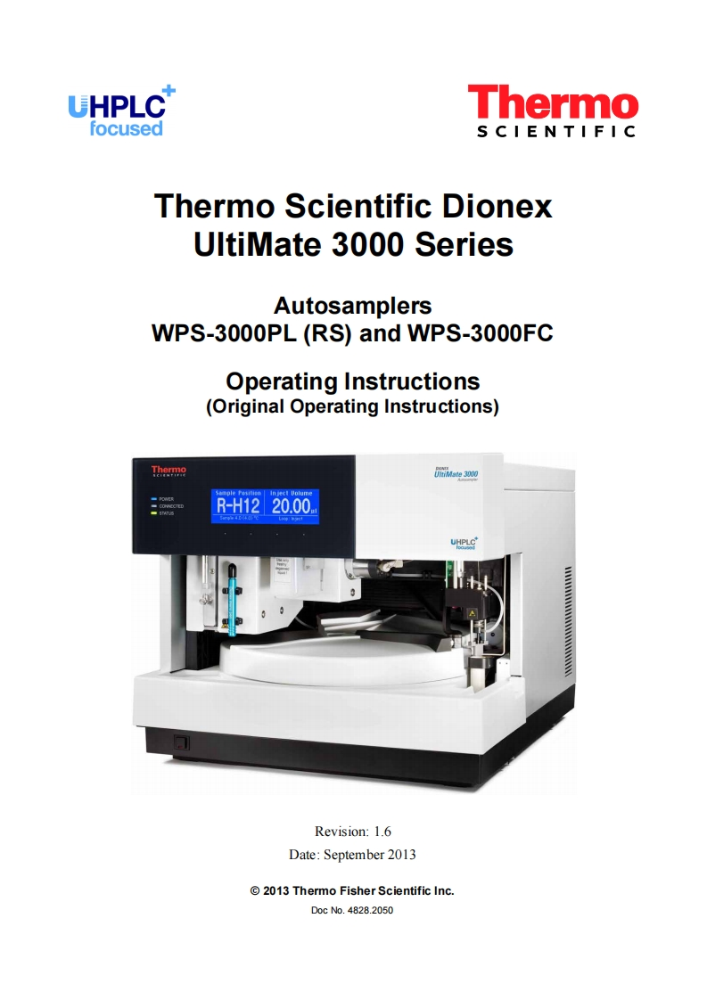 ultimate-3000-autosampler-用户操作说明书手册