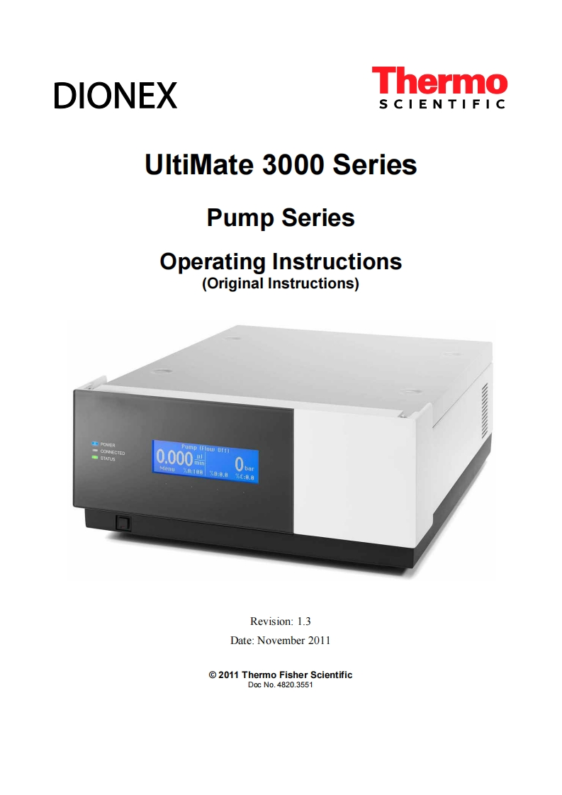 ultimate-3000-pump-用户操作说明书手册