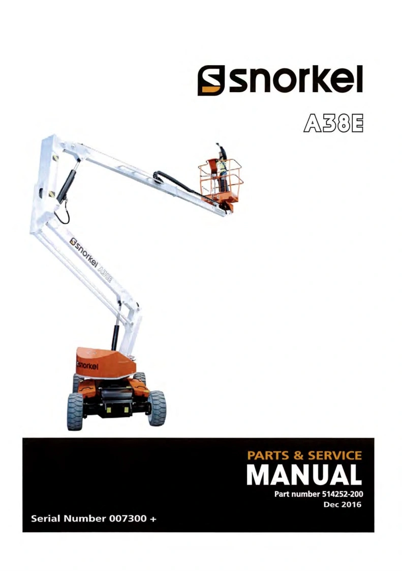 upright-A38E维修与零部件说明书手册