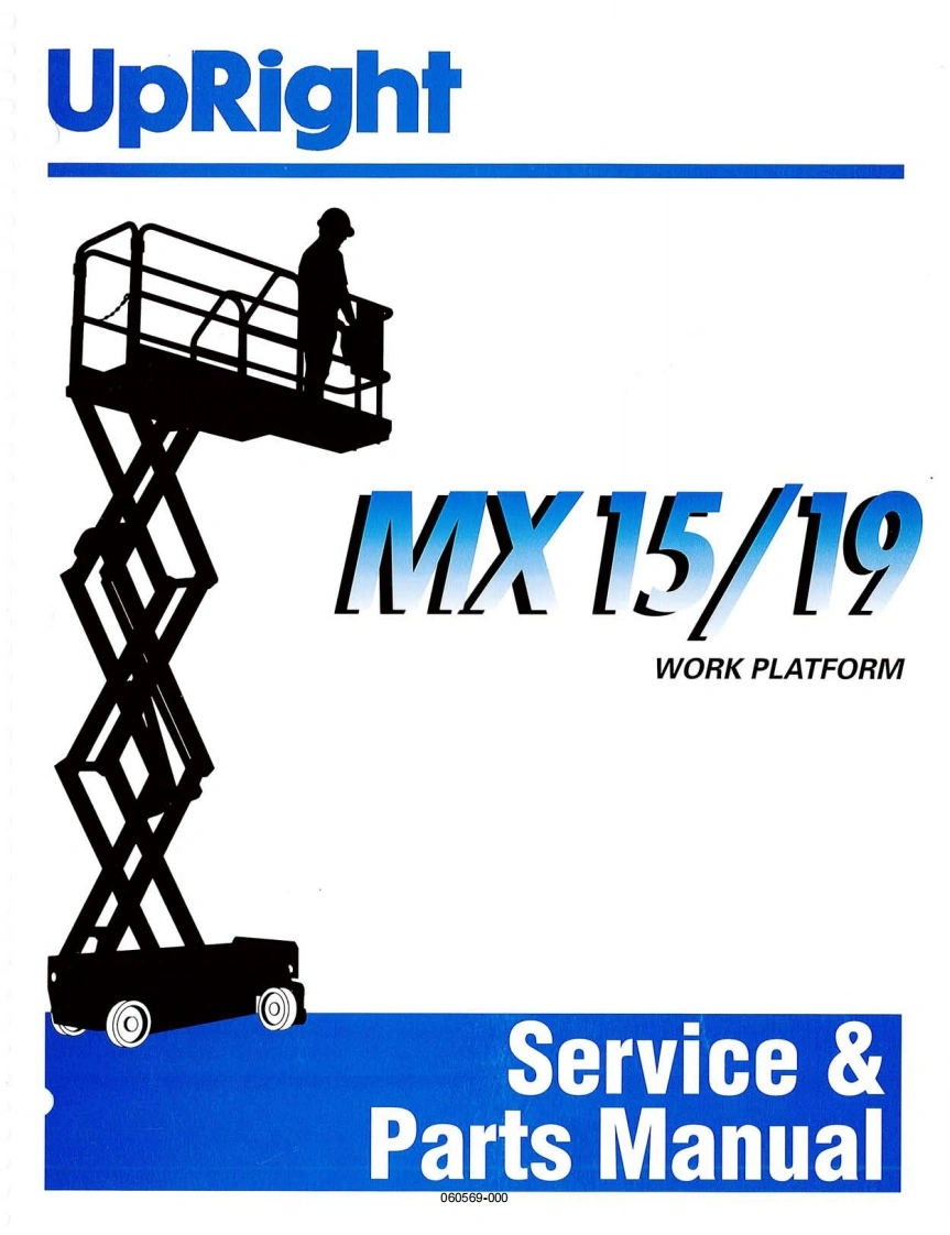 upright-mx15_mx19_sn_1004-11363维修与零部件说明书手册