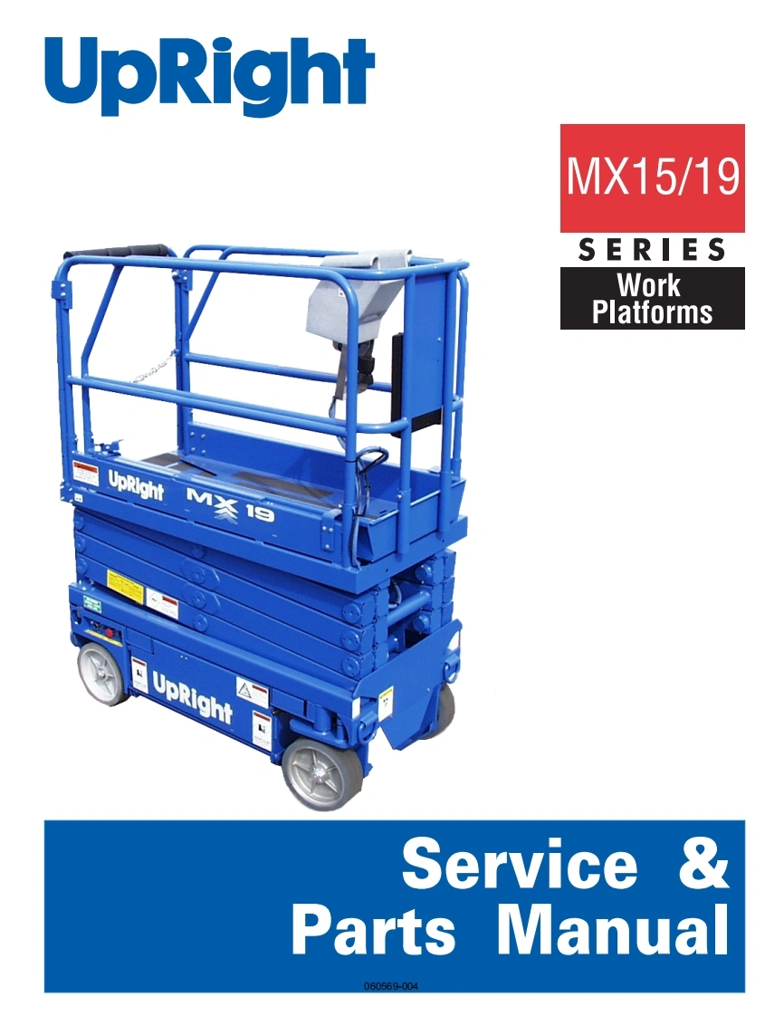 upright-mx15_mx19_sn_14000-19999维修与零部件说明书手册