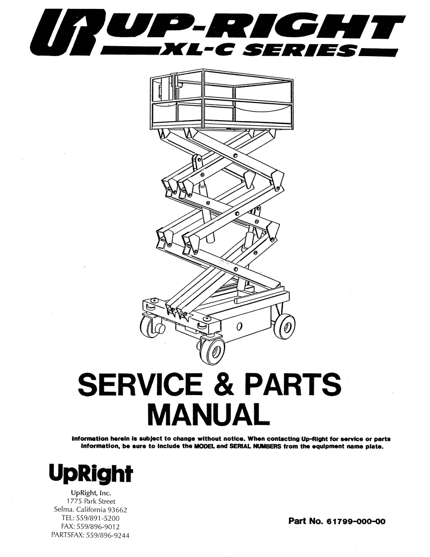 upright-xl24c_sn_0001-3199维修与零部件说明书手册