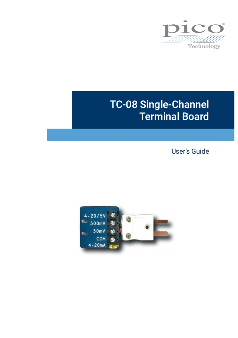usb-tc-08-single-channel-terminal-board-使用说明书手册