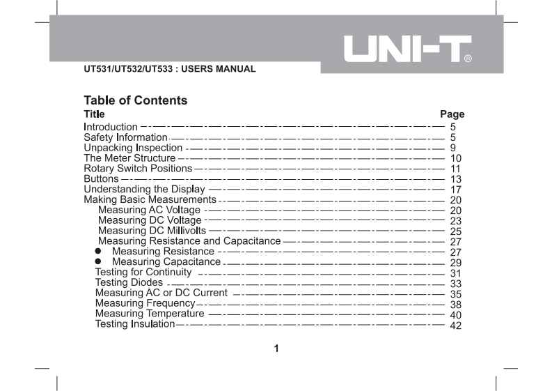 ut531-532-533操作说明书手册