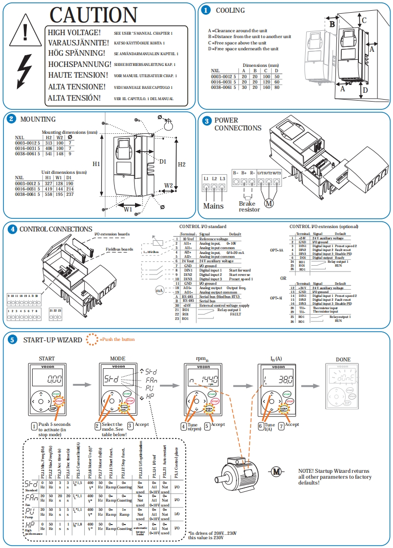vacon-inverter-nxl-简明操作说明书手册-en