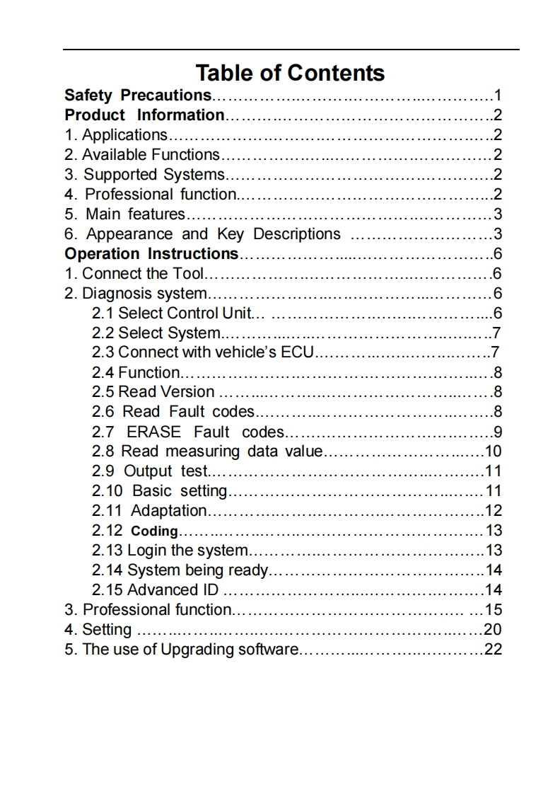 vag506m-vag-code-reader-操作说明书手册
