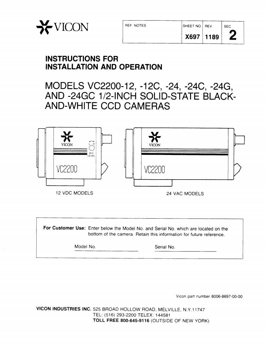 vc2200_user_manual操作说明书手册
