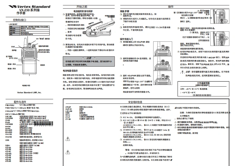 vertex-standard-VX-230_操作说明书手册_USA_EXP_EU_ENG_EC085U105-20260409中文版-找手册网