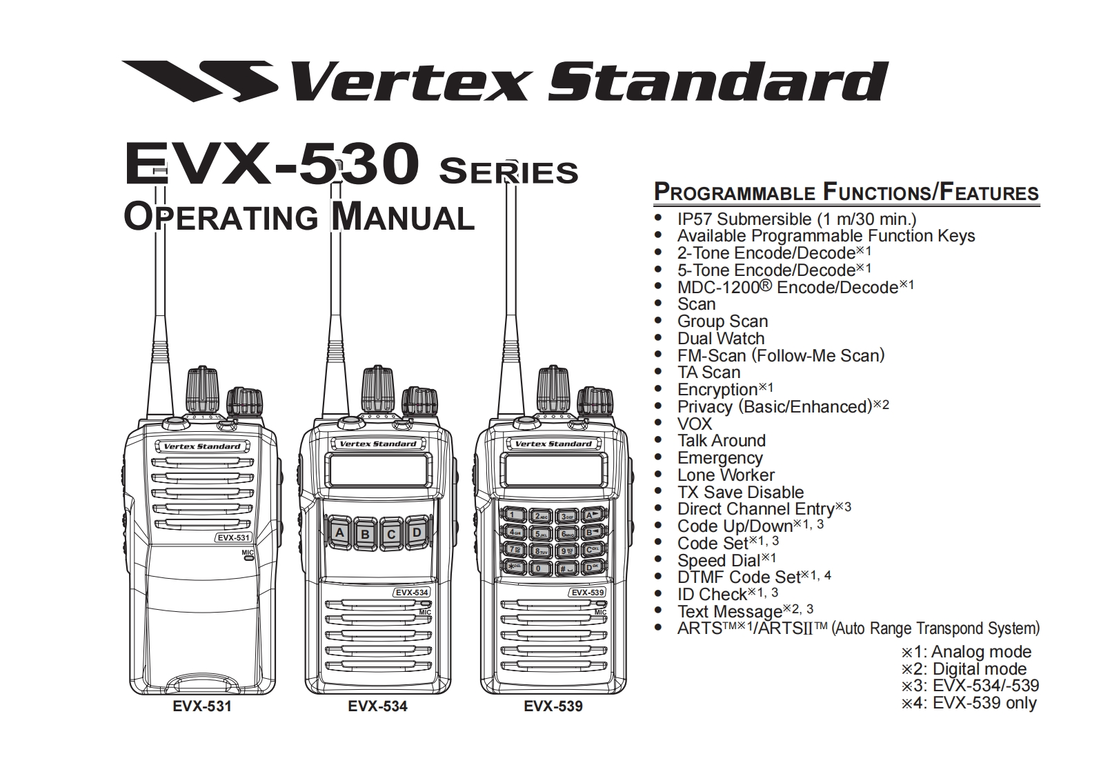vertexstandardevx531_操作说明书手册