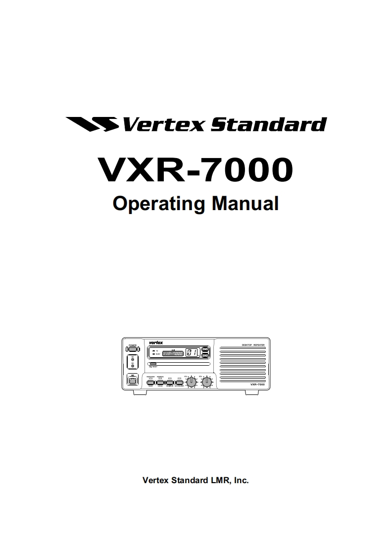 vertexstandardvxr7000_操作说明书手册